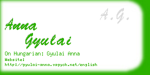 anna gyulai business card